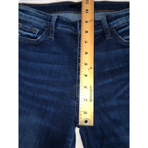 Flying Monkey Jeans Mid Rise Skinny Size 28 Blue Button Front Stretch Dark Wash - Picture 6 of 10
